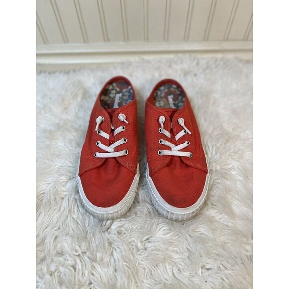 TIMBERLAND Skyla Bay Mules Womens  SIZE 6 Red Orange Slip On Comfort Shoes - Picture 1 of 12